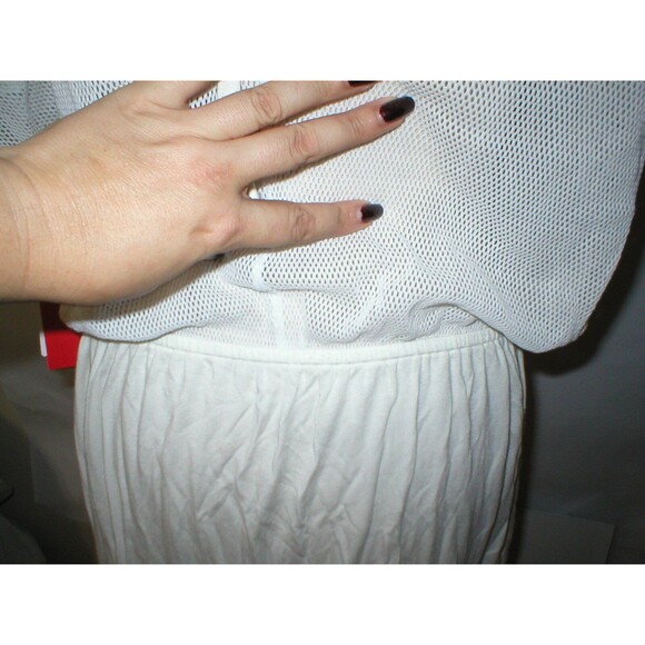 NWT New Josie by Natori Small S White Womens Cover up Dress Mesh Back Tie Soft - Picture 4 of 6